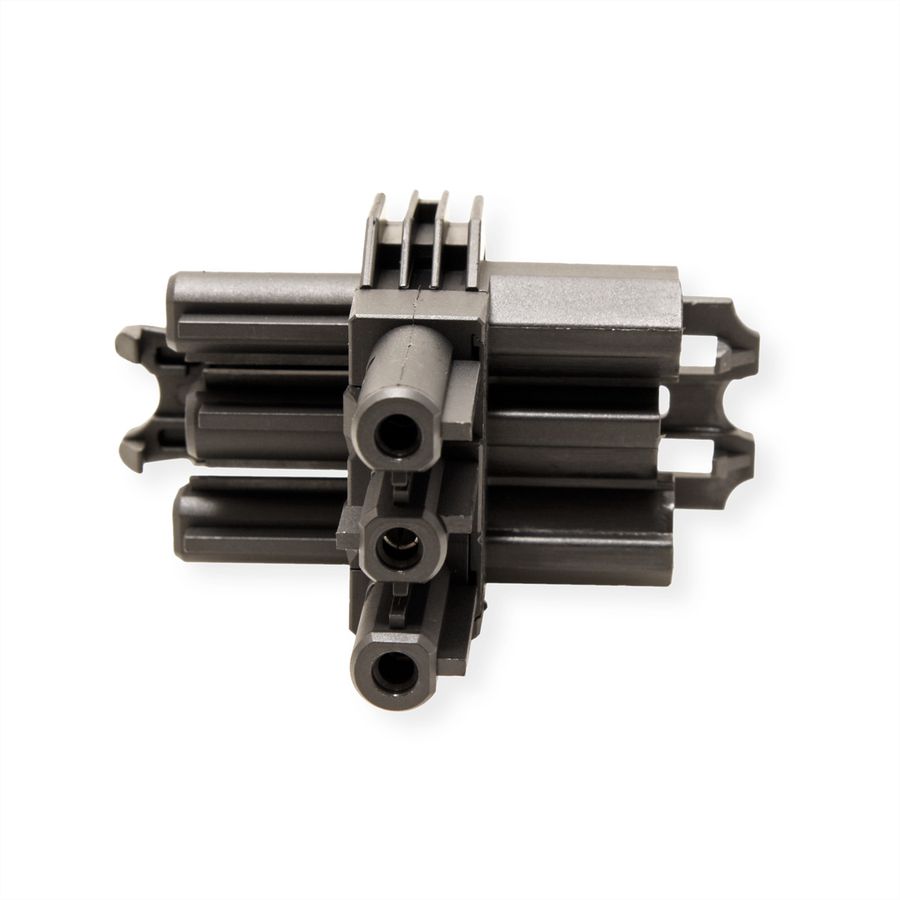 BACHMANN Bloc de distribution WIELAND GST18 1xIn/2xOut avec pattes de blocage, noir
