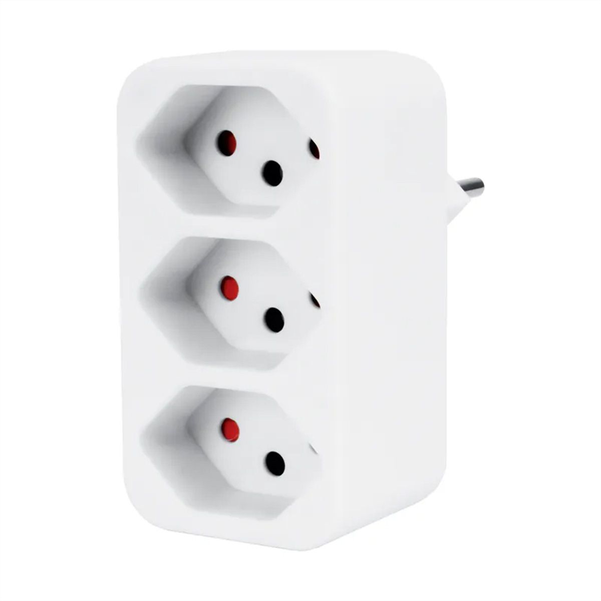 Steffen Adaptateur multiple 3 prises T13, avec protection renforcée contre les contacts, blanc