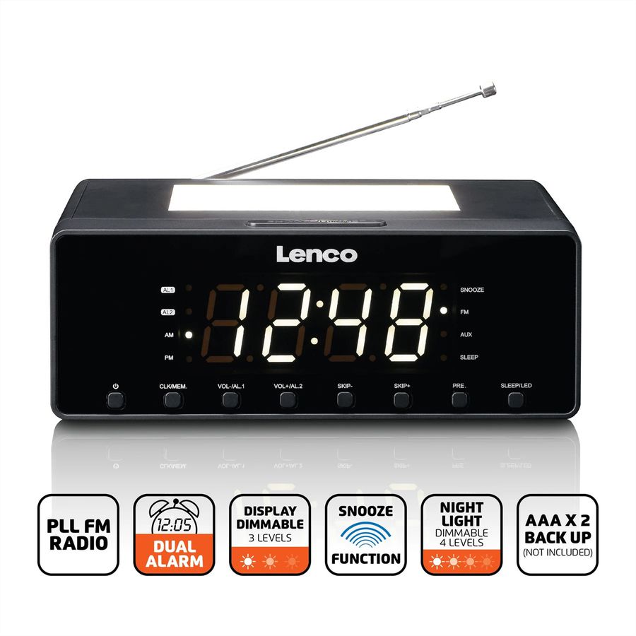 Lenco Radio Wecker CR-540BK