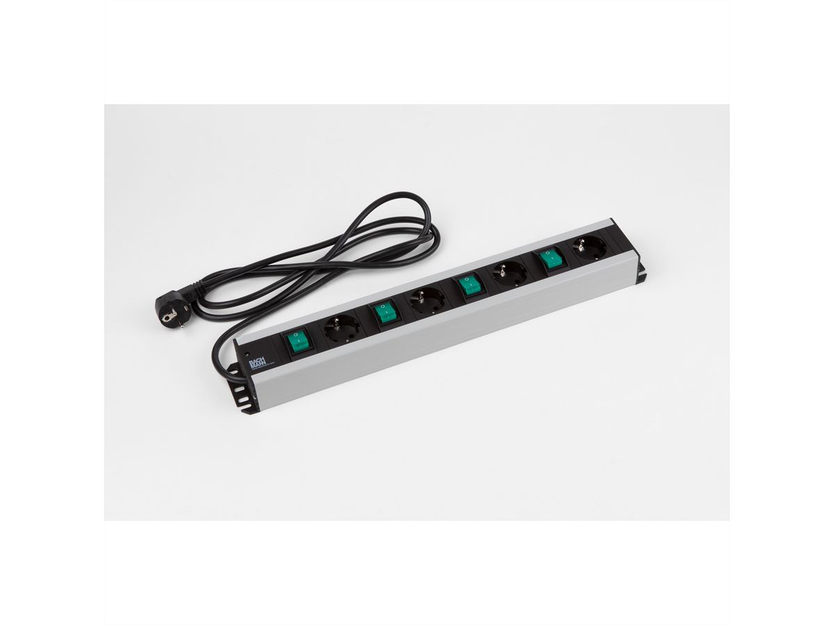 BACHMANN Handwerkerleiste 4x Schutzkontakt, 4x Schalter, 2 m