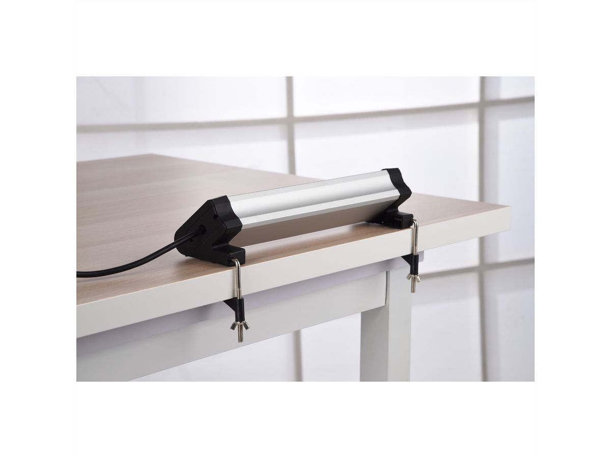 Schönenberger Alu-Tisch-Steckdosenleiste, 4xT13, 1xUSB-A, 1xUSB-C, schwarz