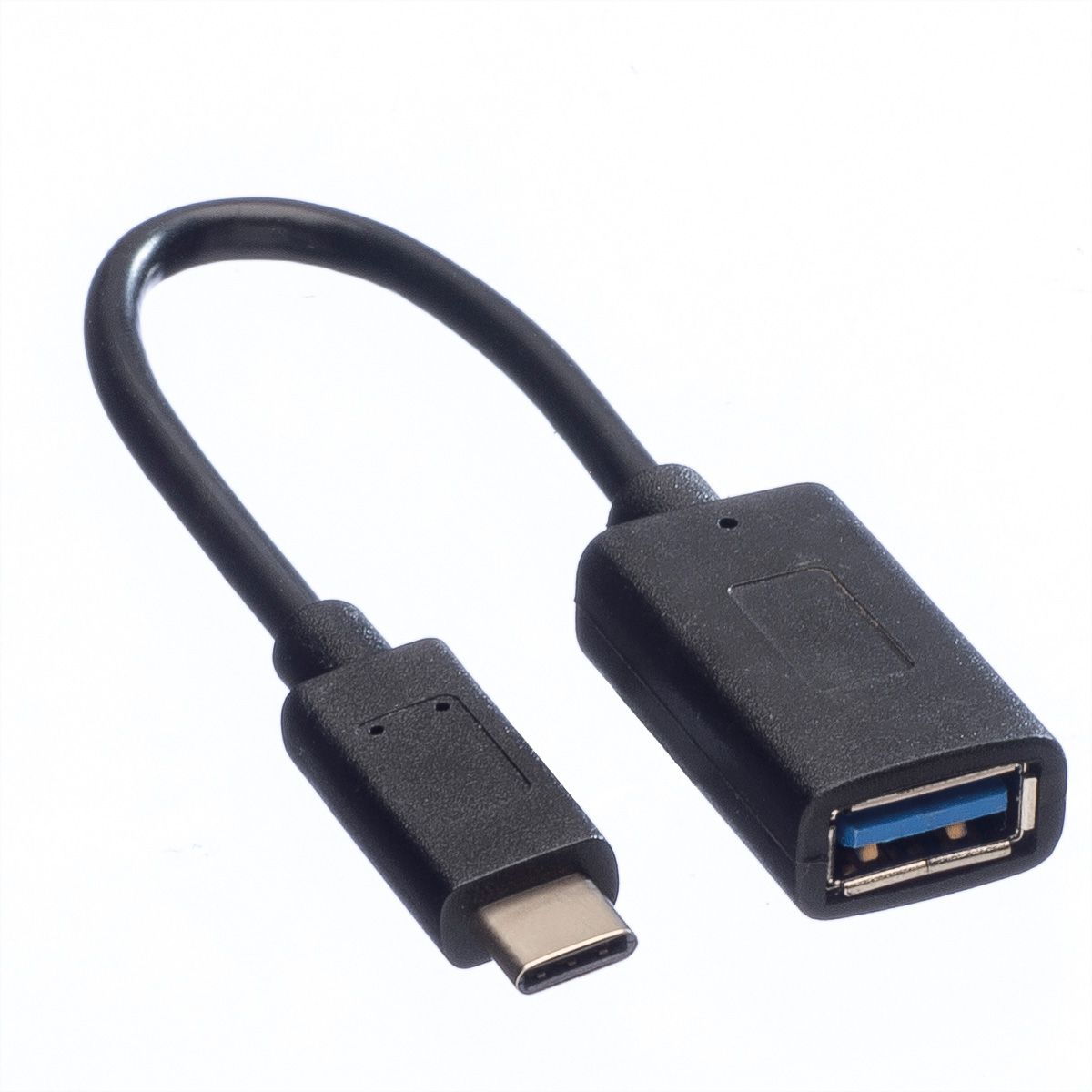 VALUE Câble USB 3.2 Gen 1, Type C - A, M/F, OTG, noir, 0,15 m