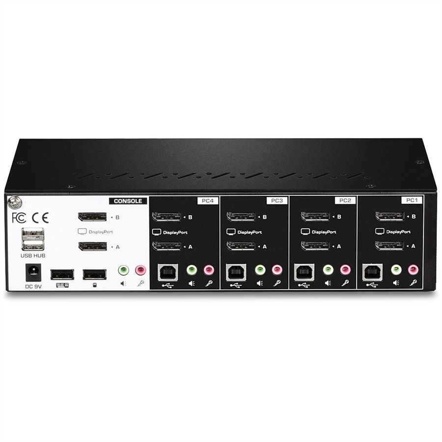 TRENDnet TK-440DP Switch KVM à 4 ports avec port écran pour deux moniteurs