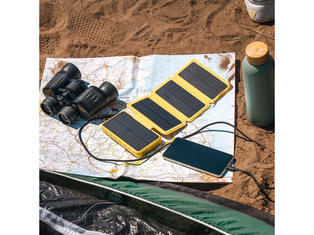 Aqiila Powerbank Powerbird BS10, solaire 20W jaune 10.000 mAh