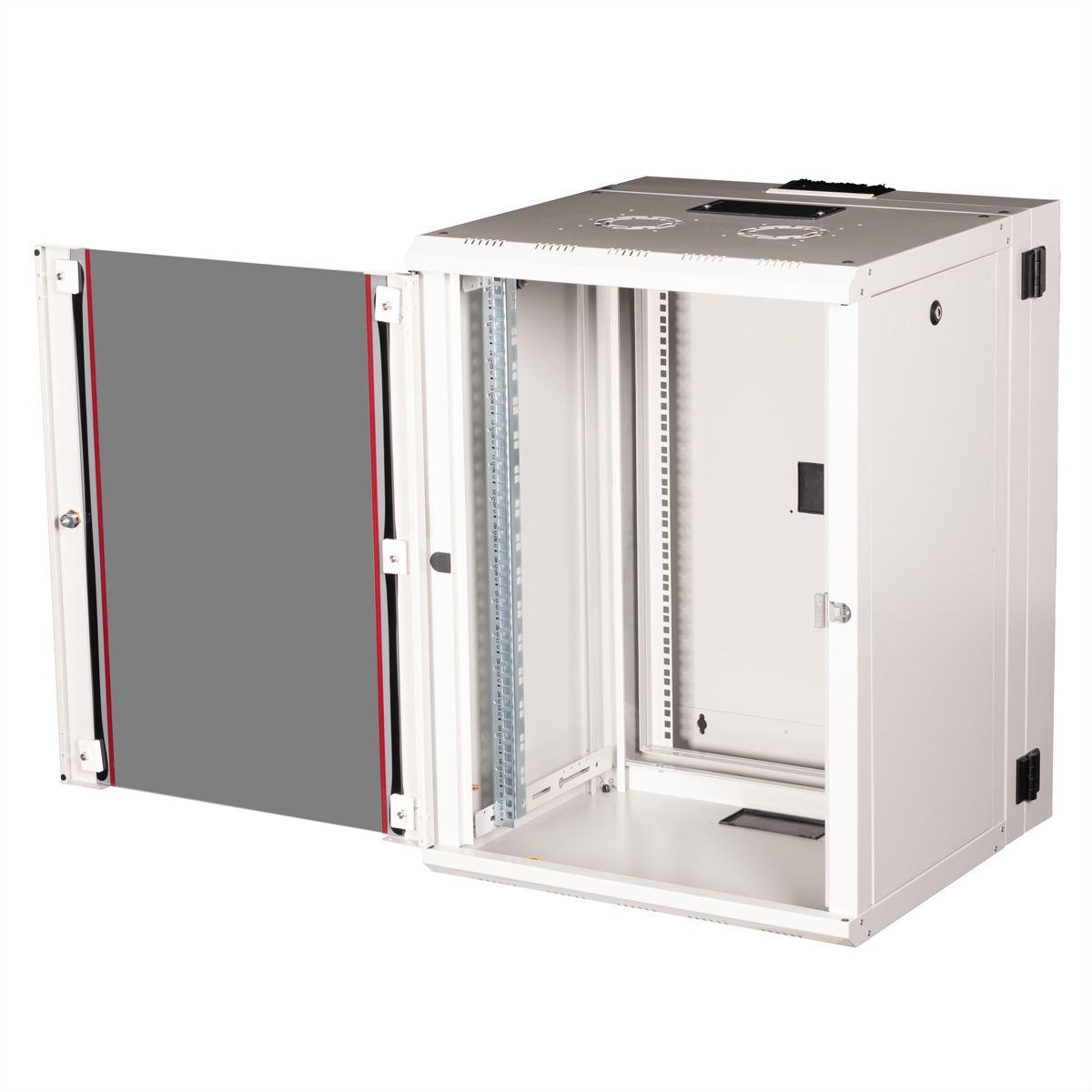 ROLINE 19-Zoll Wandgehäuse Pro 16 HE, 600x600 BxT zweiteilig schwenkbar grau