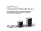 BACHMANN ELEVATOR 1x Schutzkontakt, 1x CAT6, 1x USB 3.0, silberfarben