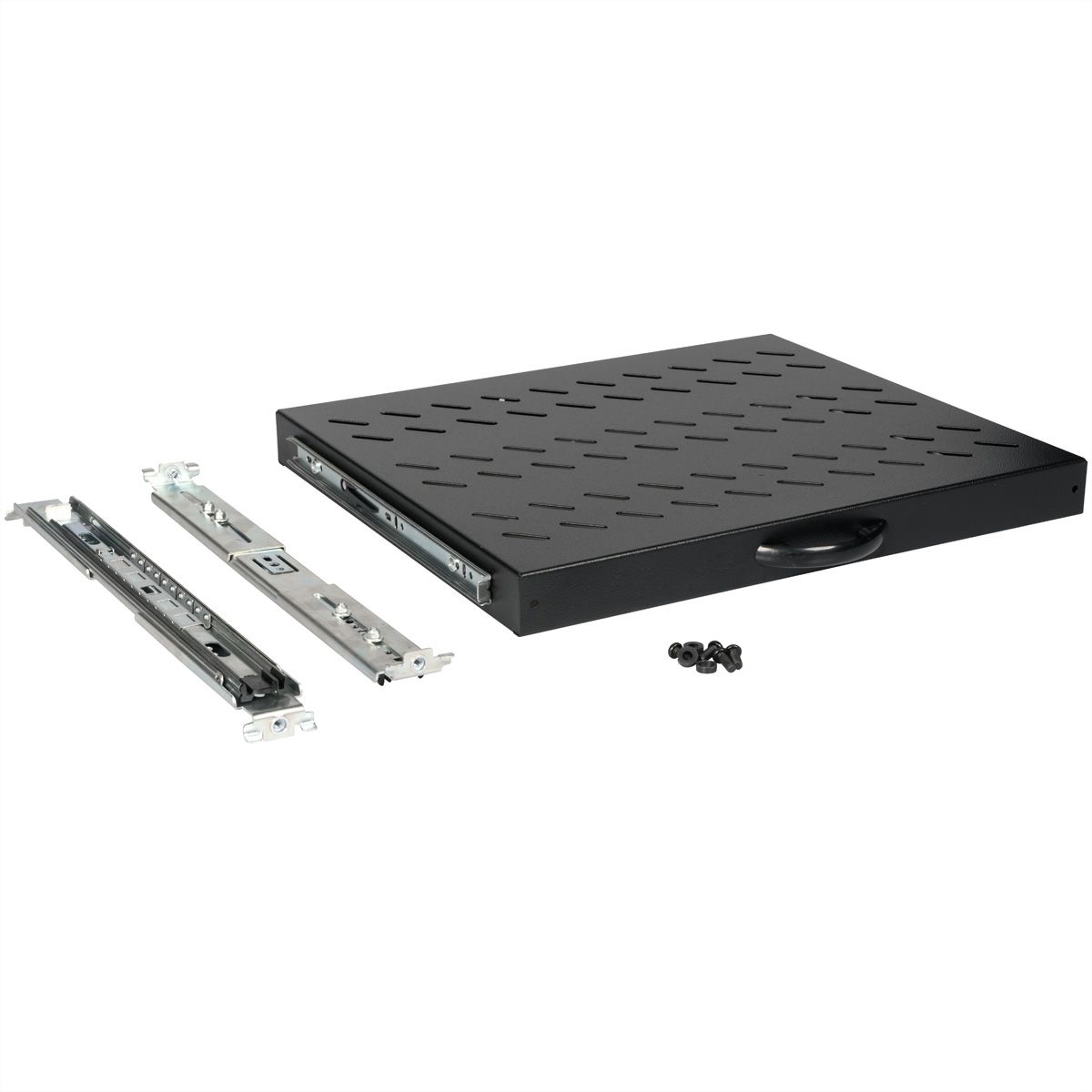 ROLINE 19-Zoll Fachboden 1 HE, ausziehbar 350 T 25 kg schwarz