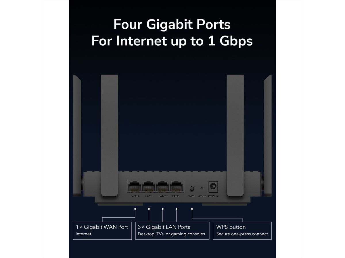 CUDY WR3000 AX3000 Wi-Fi 6 Mesh Router Gigabit
