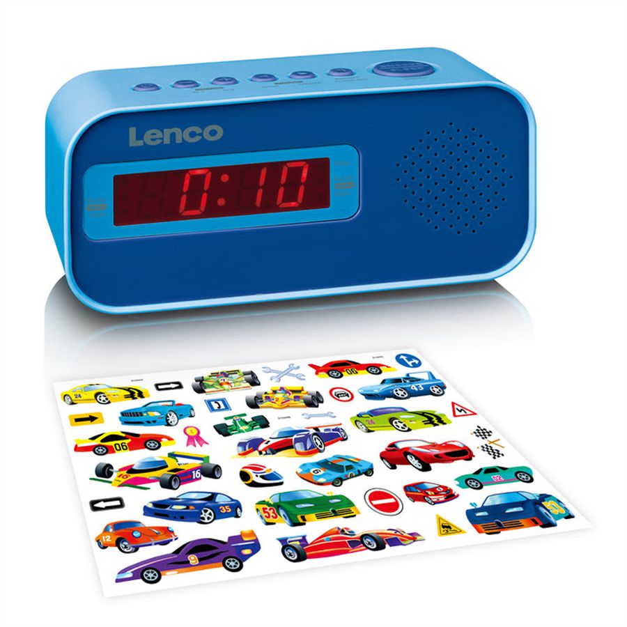 Lenco Radiowecker CR-205 blau, LED-Display, Weckfunktion, Sleeptimer