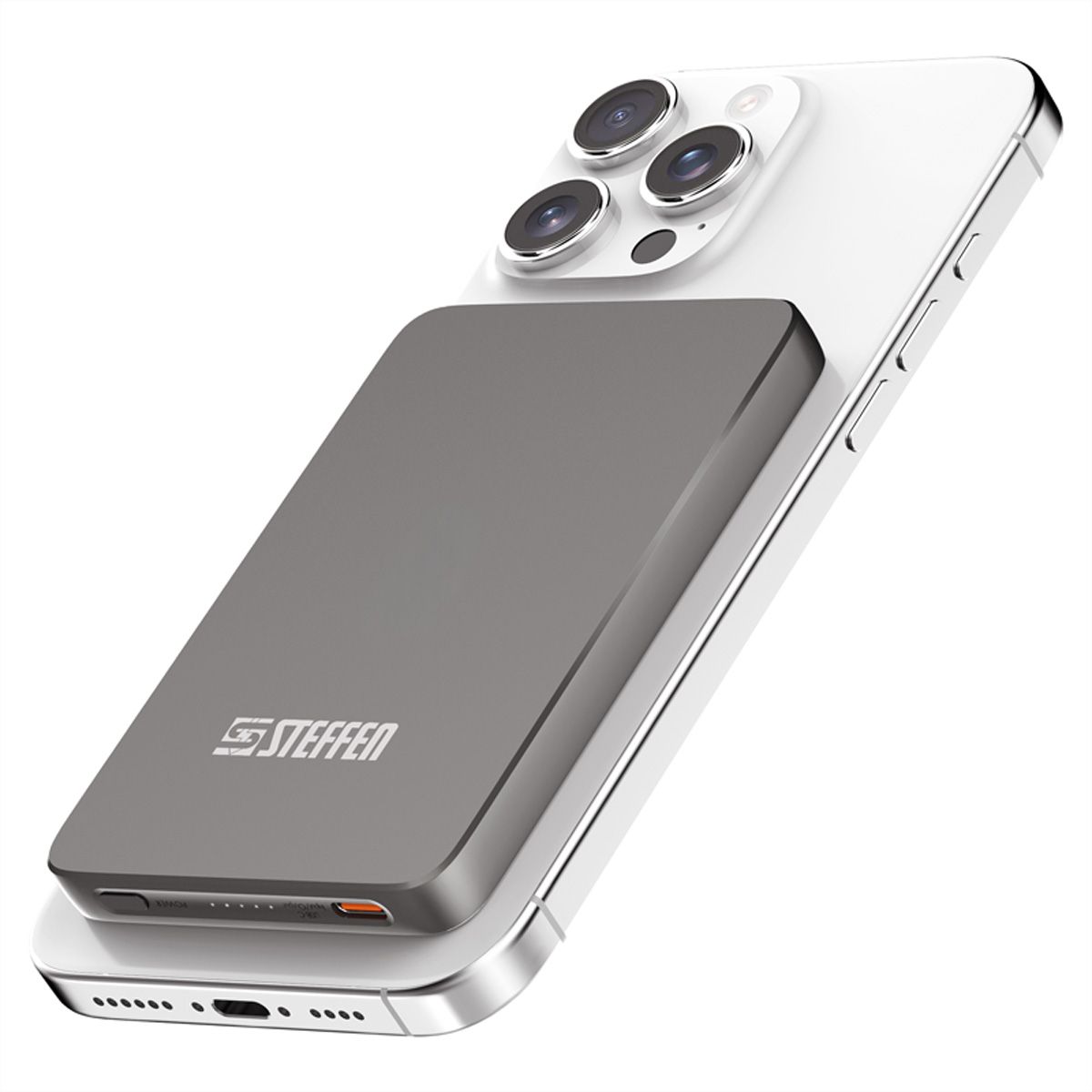 Steffen Powerbank Magnetic 15W, PD+Qi 5'000mAh max. 5V-3A