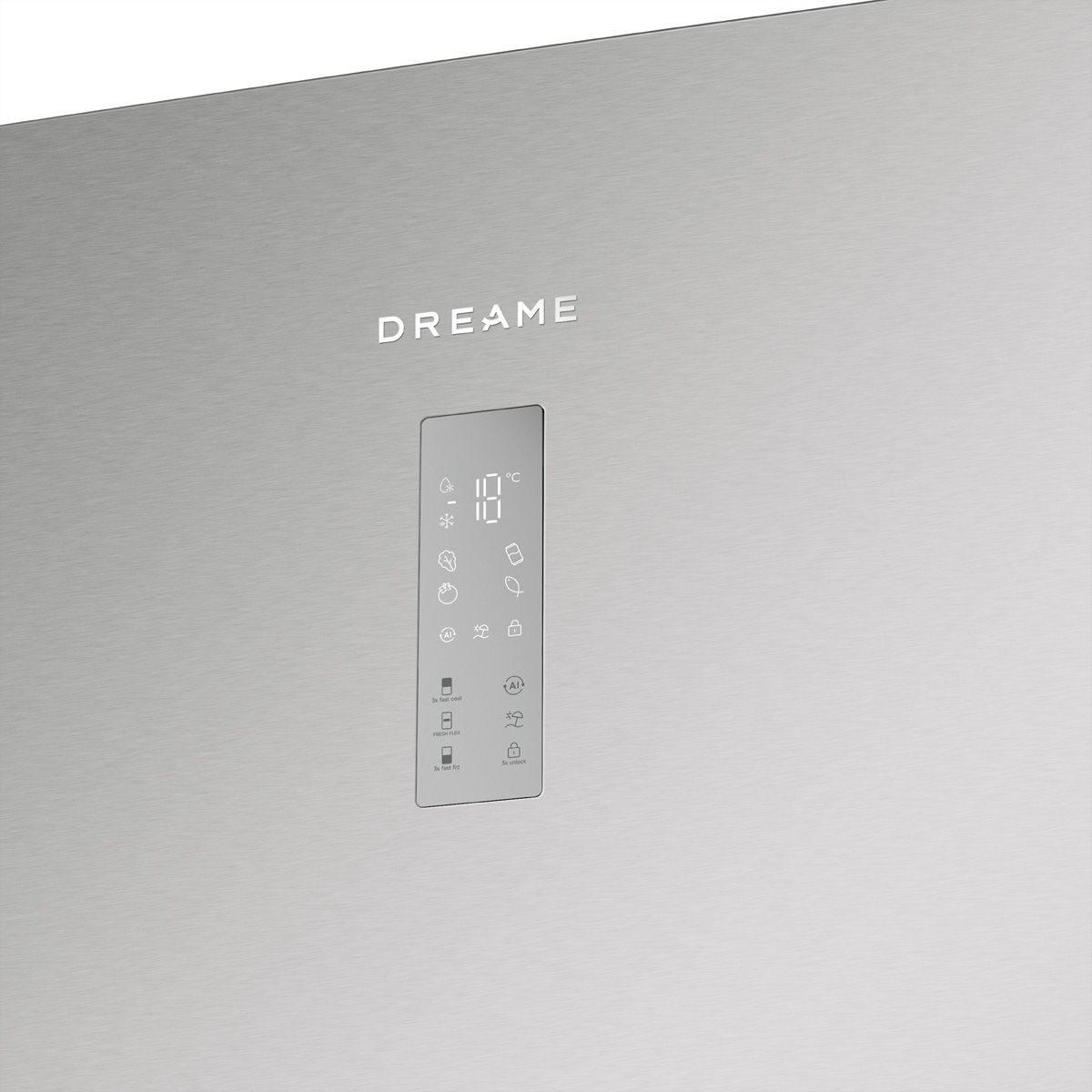 Dreame Kühl-Gefrierkombination MegaPRO, 409L, DRB400WMBCCH, C, Inoxlook, C-Class