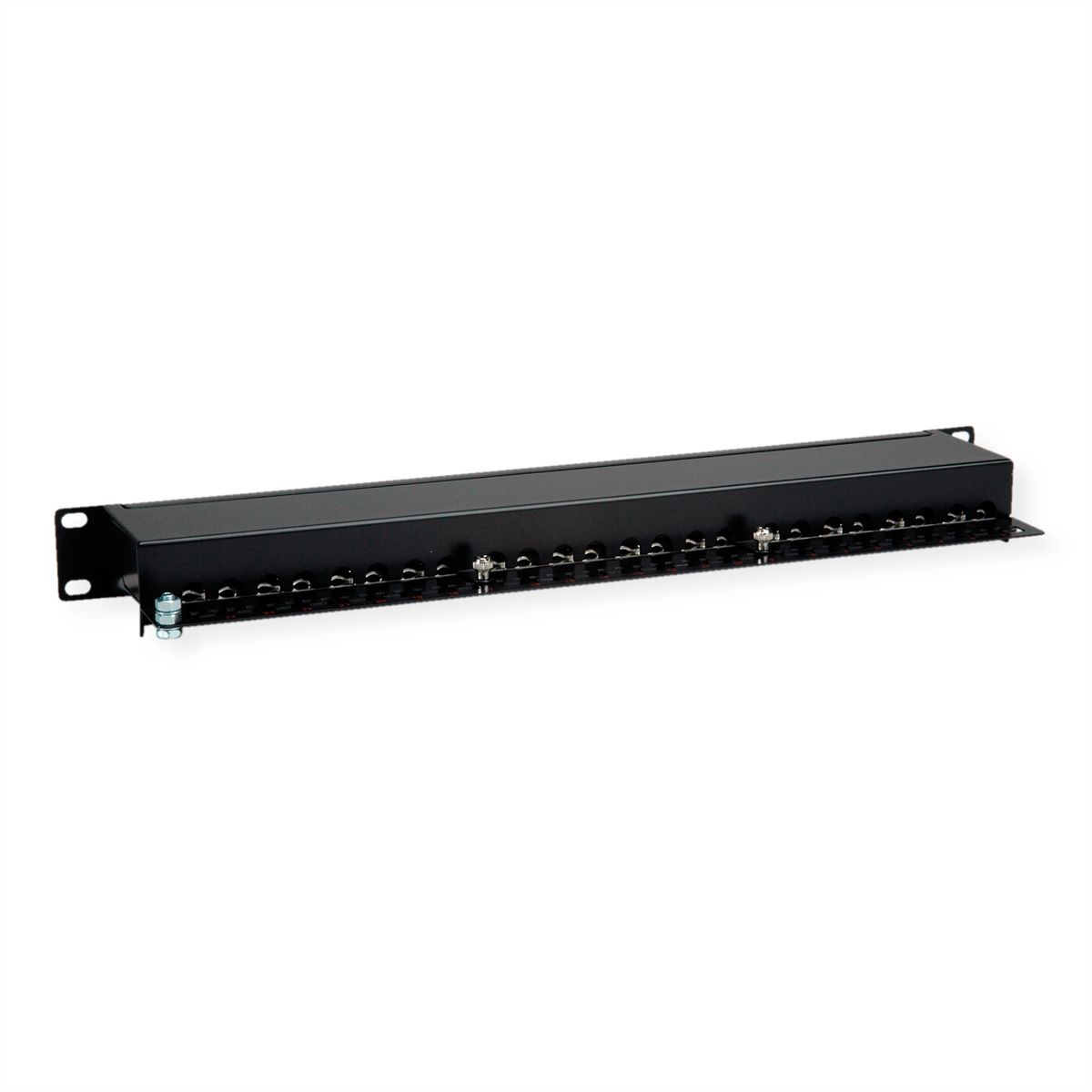 ROLINE 19-Zoll-Patchpanel 1 HE, 24 Ports, Cat.5e (Class D), schwarz
