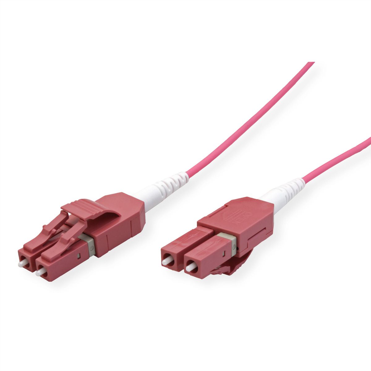 ROLINE LWL-Kabel duplex 50/125µm OM4, LC/LC, LSOH, UNIBOOT, violett, 3 m