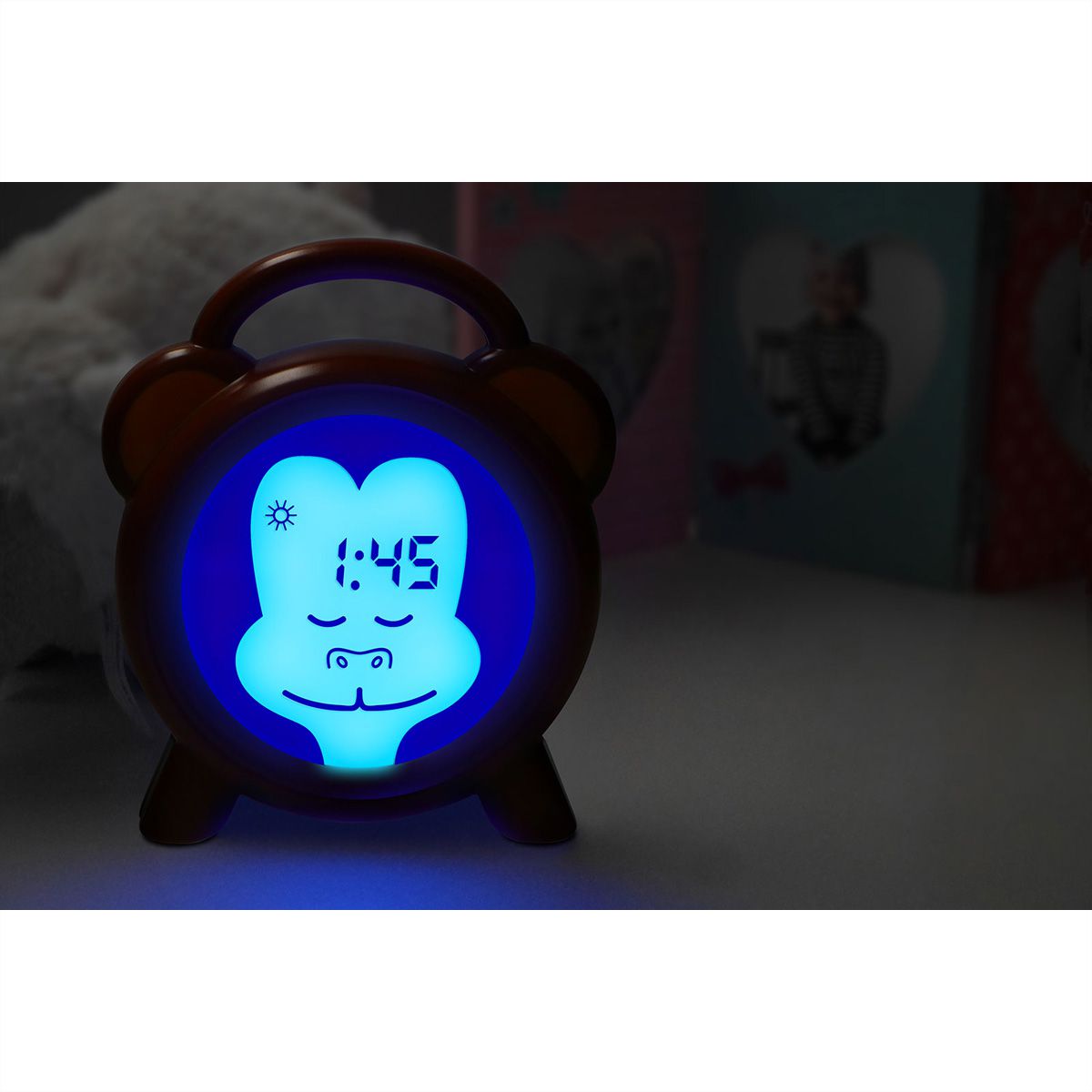 Alecto Baby entraîneur de sommeil veilleuse et réveil BC-100 singe, brun