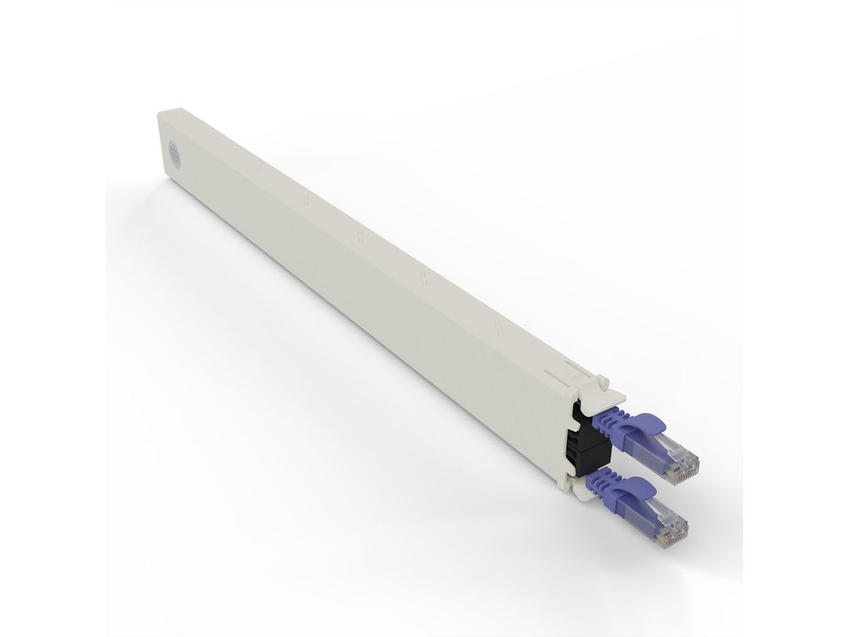 patchbox.one Cassette 8RU UTP violet Cat.6a 0,8 m