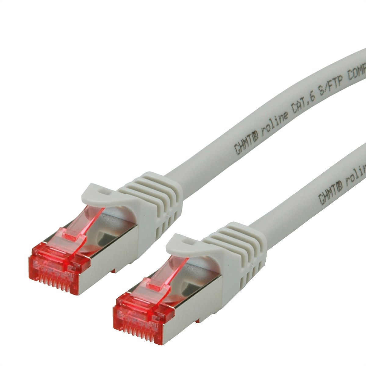 Cordon ROLINE S/FTP(PiMF) Cat.6, LSOH, Component Level, gris, 1 m
