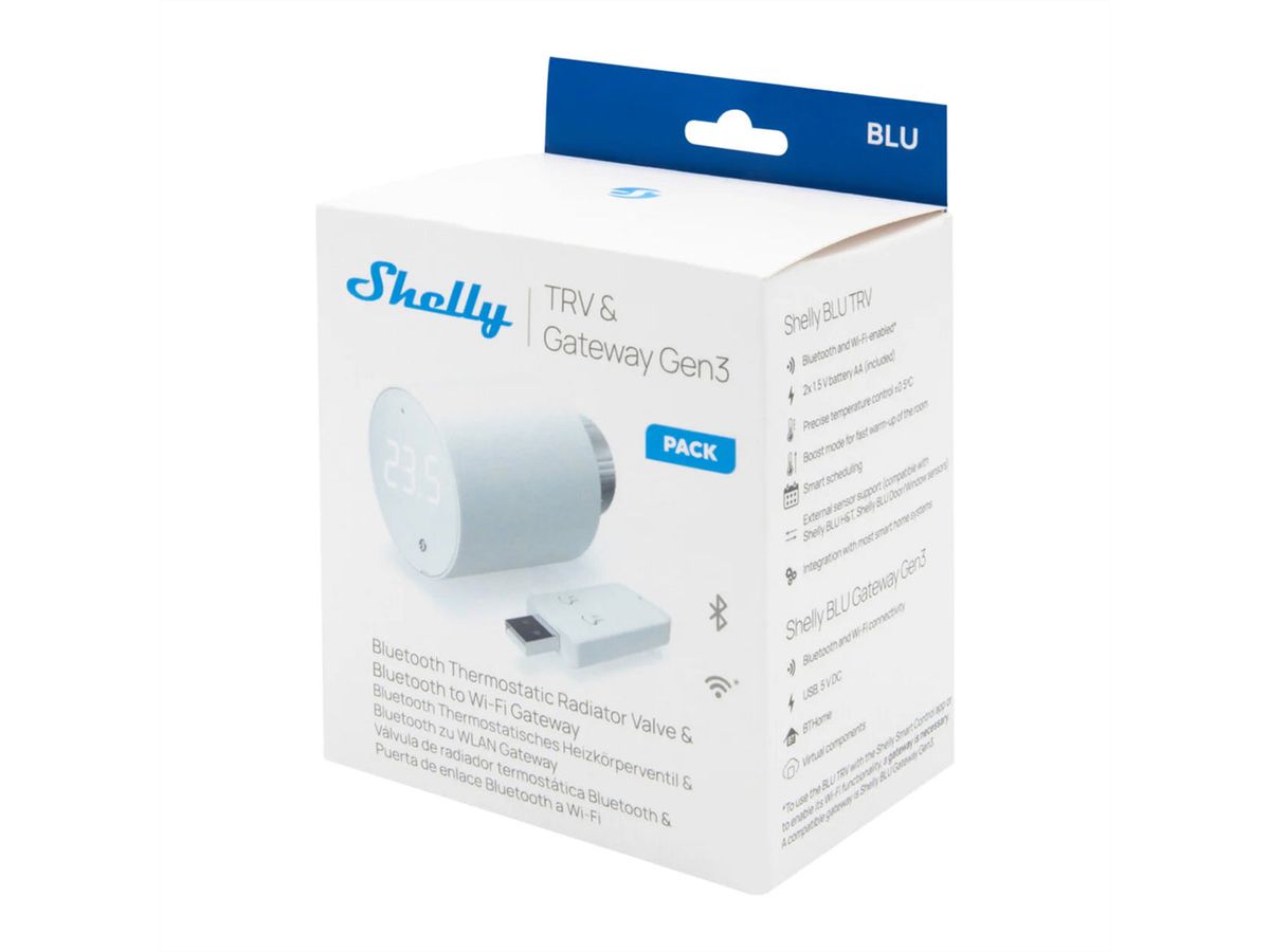 Shelly BLU TRV Thermostatventil & Gateway Gen3