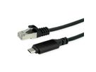 ROLINE USB 3.2 Gen 2 Typ C zu Gigabit Ethernet Konverterkabel, schwarz, 3 m
