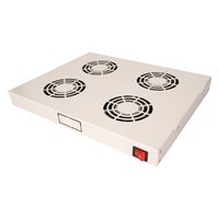 ROLINE 19" Unité de ventilation, 4 ventilateurs, ON/OFF, gris