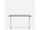 WRK21 Schreibtisch Smart 140 x 80 cm, Höhenverstellbar, Grau Uni / Weiss