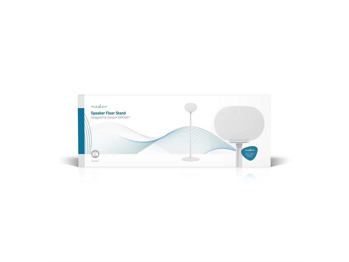 Nedis Lautsprecherständer für Sonos Era300 Weiss, Ständer, 5 kg, Kabelmanagement