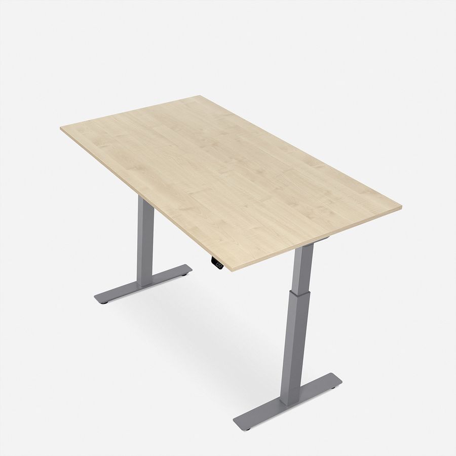 WRK21 Schreibtisch Smart 180 x 80 cm, Höhenverstellbar, Mandal Ahorn / Grau