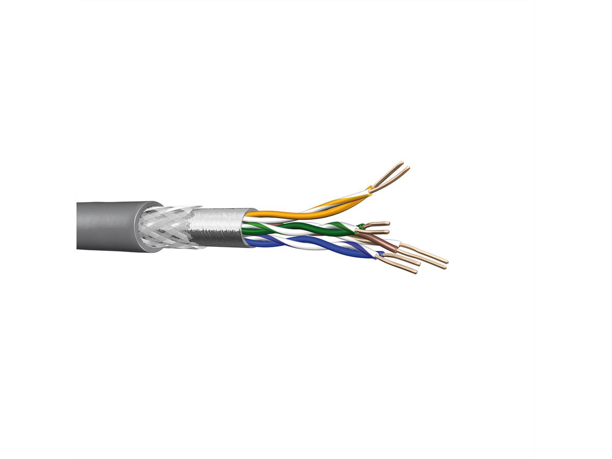 DRAKA UC300 HS24 Câble SF/UTP-H AWG24 gris, rouleau de 1000m