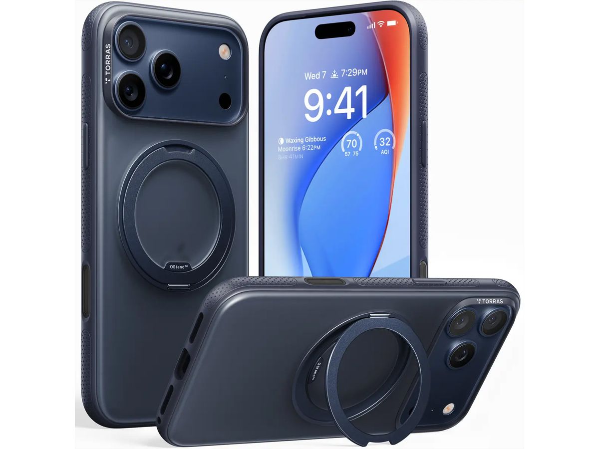 Torras Ostand R Fitness Schutzhülle, iPhone 17 Pro, MagSafe, blau