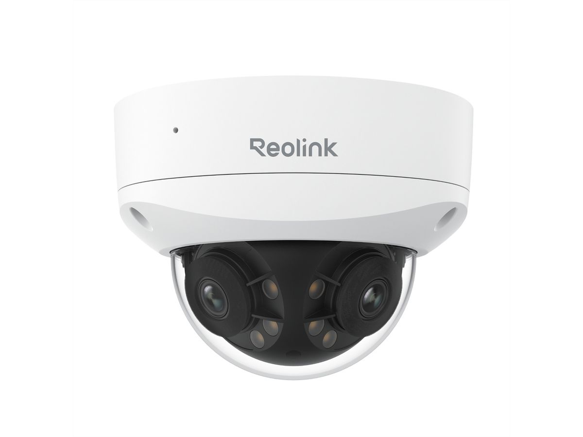 Reolink Duo Outdoor Caméra dôme anti-vandalisme 16 MP, 180°, IR-LED 30m, IK10, PoE