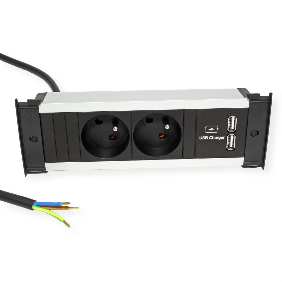 BACHMANN KAPSA S 2xUTE 1xUSB Charger Strom 2,0m CEE7/7