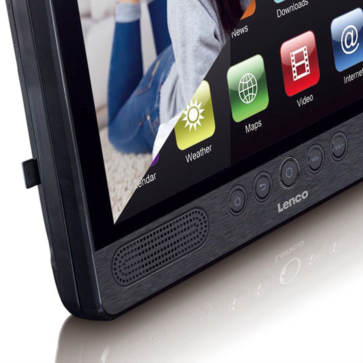 Lenco TDV-1001, portabler DVD-Player,10", Android 10.0