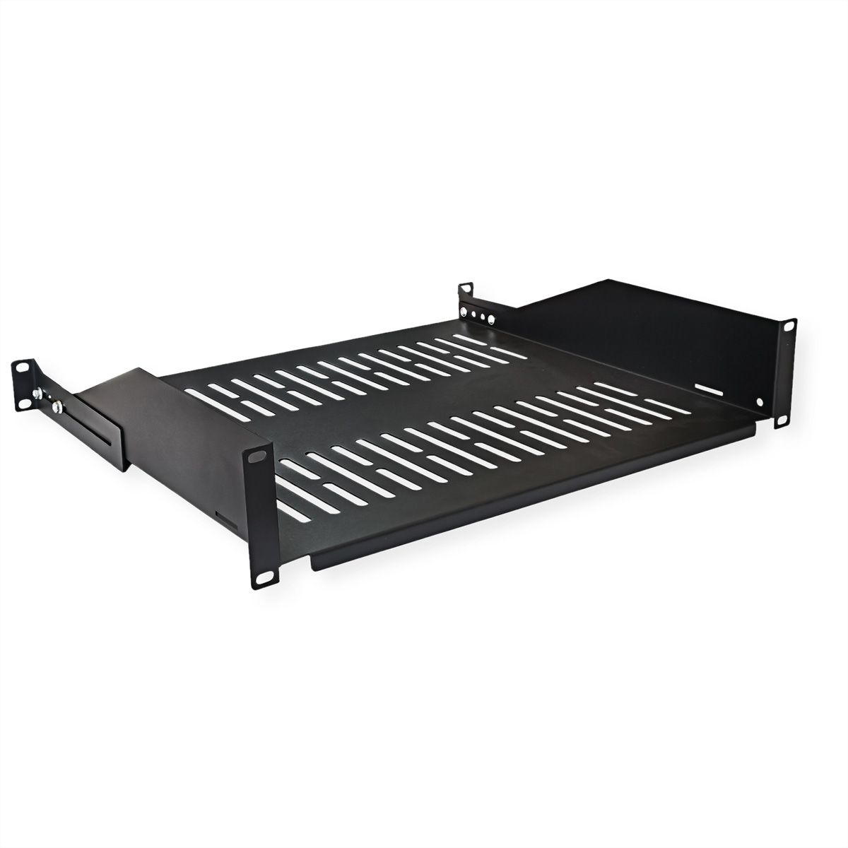 VALUE Etagère 19", 485 x 400mm, 2UH, max. 25kg, noir