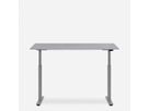 WRK21 Schreibtisch Smart 180 x 80 cm, Höhenverstellbar, Grau Uni / Grau