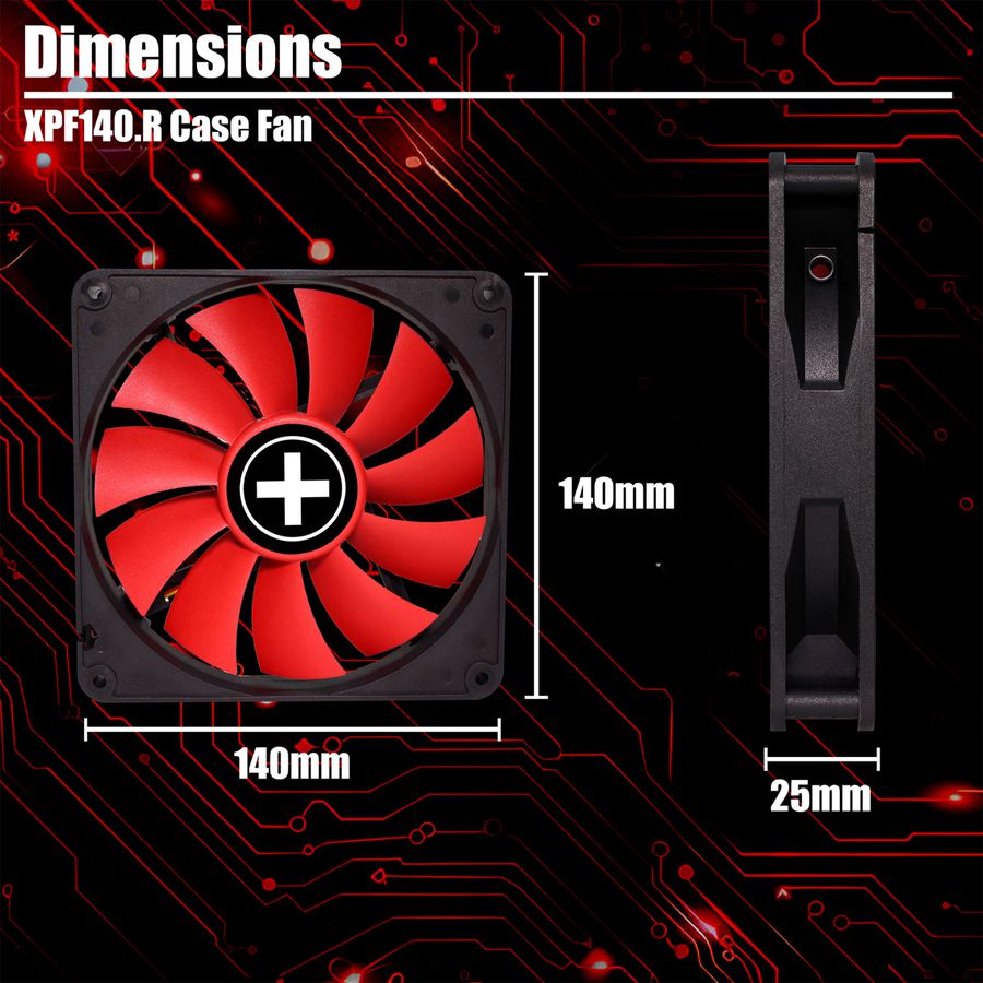 Xilence XPF140.R 140mm Performance Ventilateur de boîtier, 3PIN