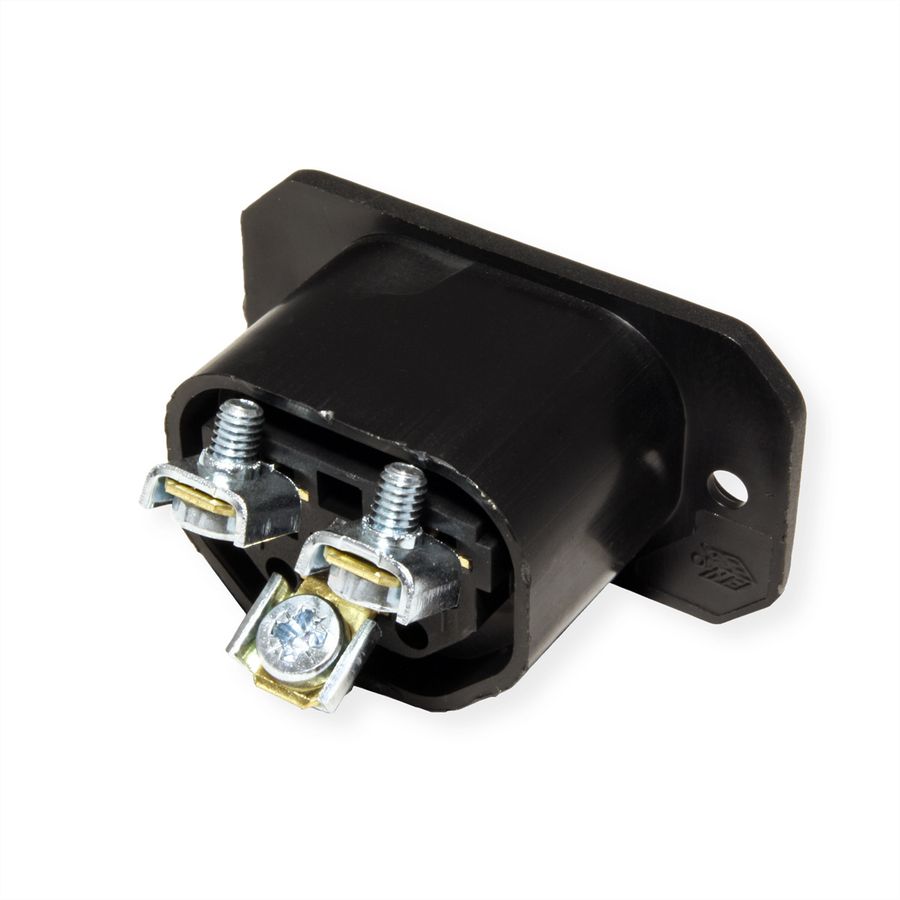 BACHMANN Kaltgerätedose IEC320 C13, mit Schraubanschlüssen schwarz