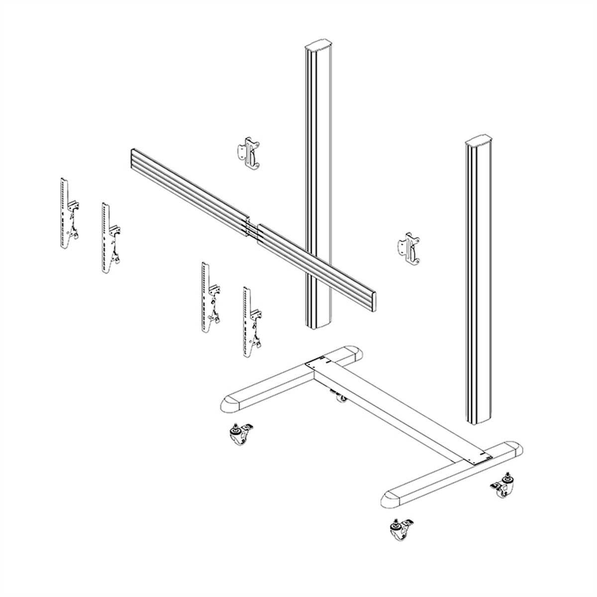 Hagor mobiles Standsystem CPS mobile Stand 2x 55-65"
