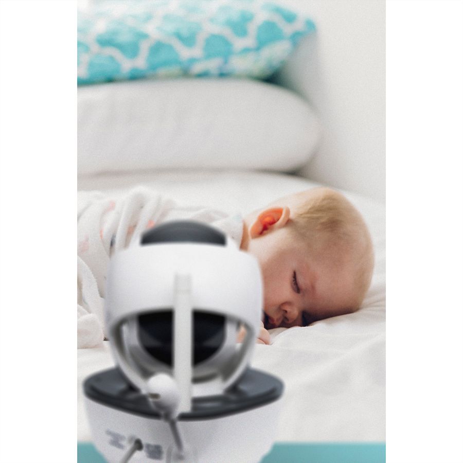 Alecto Babyphone DVM-200 Blanc-gris, écran 4.3 pouces , blanc, batterie, DECT, 50m/300m