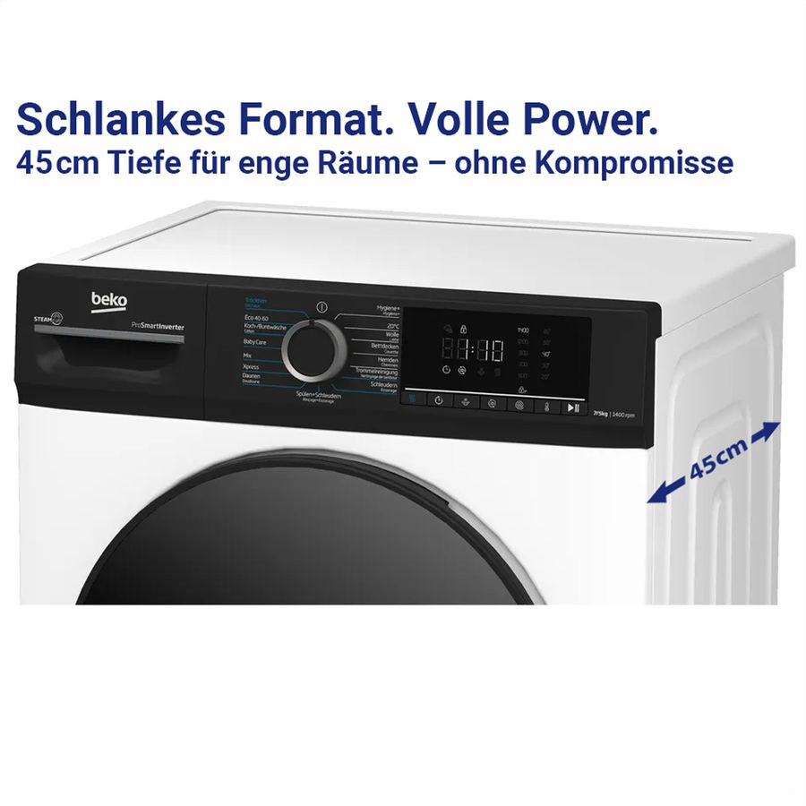 Beko Waschtrockner WTS210, W7kg/T5kg, SteamCure, 1'400U/min