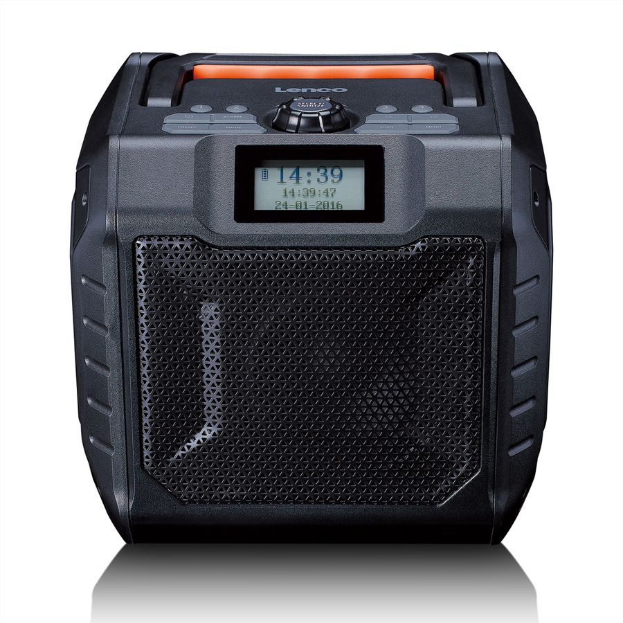 Lenco Baustellenradio, DAB+/FM, BT, IPX5,  35 Watt, 20Std Akku