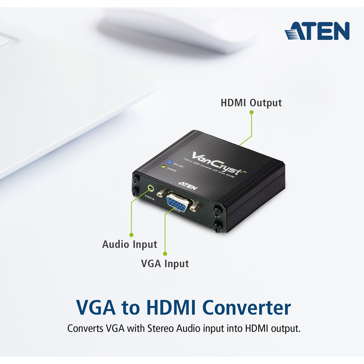 ATEN VC180 Convertisseur audio-vidéo VGA-HDMI
