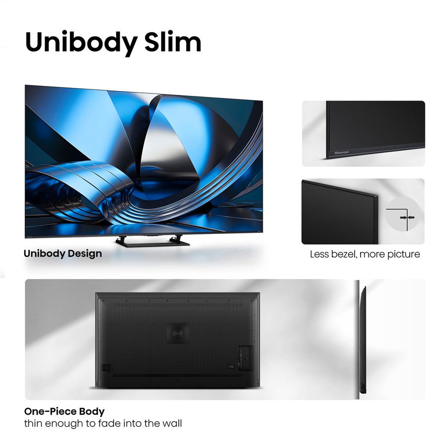 Hisense TV 85U7DSE 85", Mini-LED 4K, 144Hz, 1300 Nits