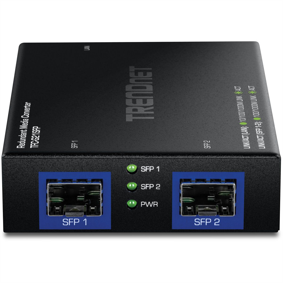 TRENDnet TFC-G21SFP Convertisseur de média 1000BASE-T vers SFP dual fibre, avec mode redondant