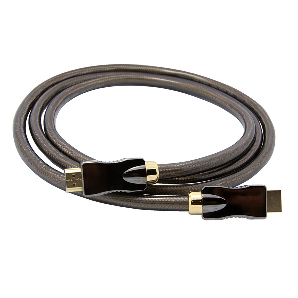ROLINE 4K HDMI Ultra HD Kabel mit Ethernet, ST/ST, schwarz, 2 m