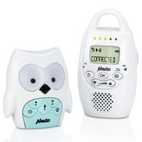 Alecto Digitales Bébéphone DBX-84, Chouette, blanc/vert menthe