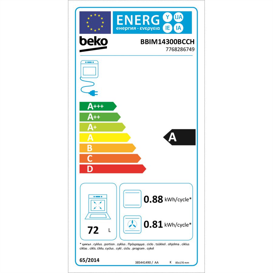Beko Ofen BBIM14300BCCH