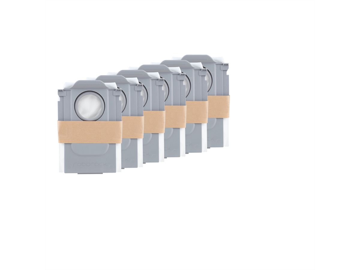 Roborock Staubbeutel 6er Pack, Qrevo, Qrevo MaxV, S8 MaxV Ultra, S8 Max Ultra, Qrevo S, Qrevo Pro, Qrevo Master, Qrevo Curv, Qrevo Plus, Qrevo Slim, Saros 10, Saros 10R, Saros Z70, QR 598, QR 798, Qrevo Edge 5V1