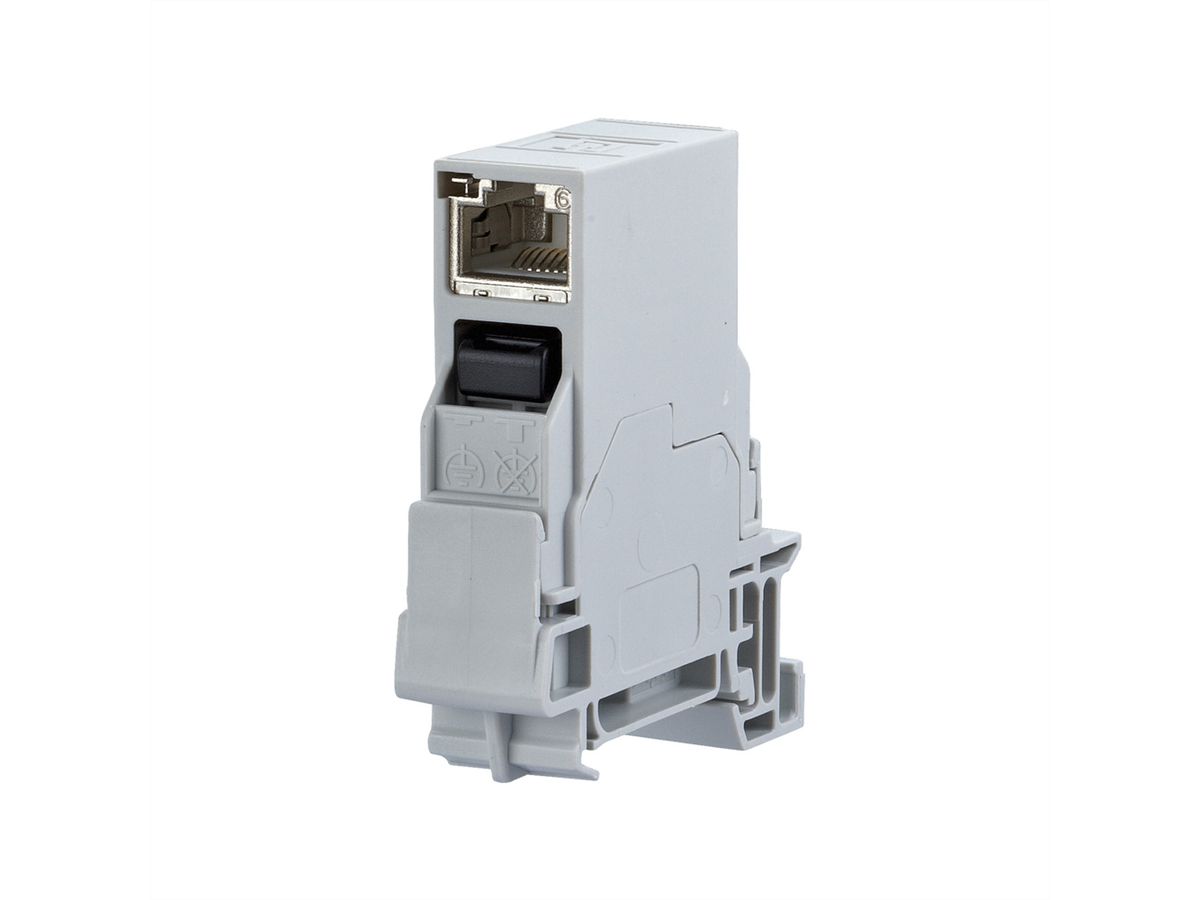 METZ CONNECT E-DAT Industry rail de serrage TS35, RJ45 insert de coupleur Cat.6 Class EA
