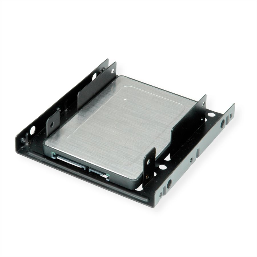 ROLINE Adaptateur de montage HDD/SSD 3.5" pour 2x HDD/SSD 2.5", métal, noir, noir