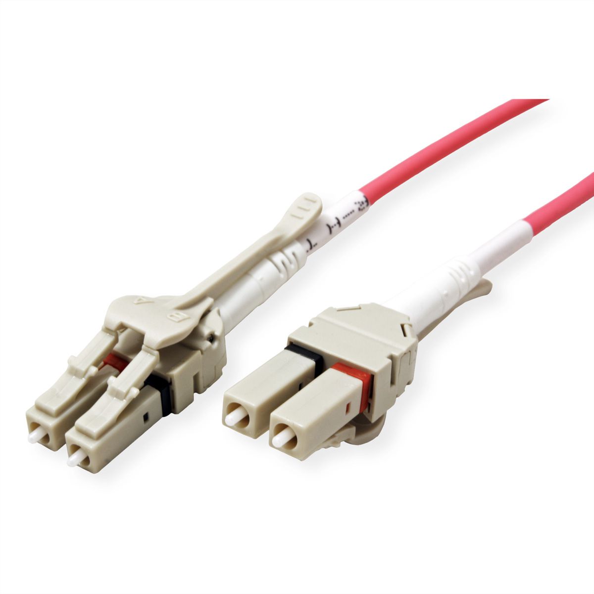 ROLINE LWL-Kabel 50/125µm OM4, LC/LC, LSOH, Low-Loss, Data Center, violett, 2 m