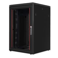 ROLINE 19" Baie réseau Pro 22U, 800x800 LxP Porte verre noir